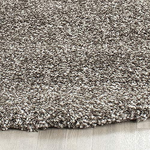 Image of CD Carpet Anti Slip Shaggy Fluffy Fur Rugs and Carpet for Living Room Bedroom Kids Room Plain Circle Carpets for Home with 2 Inch Thickness (Color D /Grey Size 3x3 Feet Round)