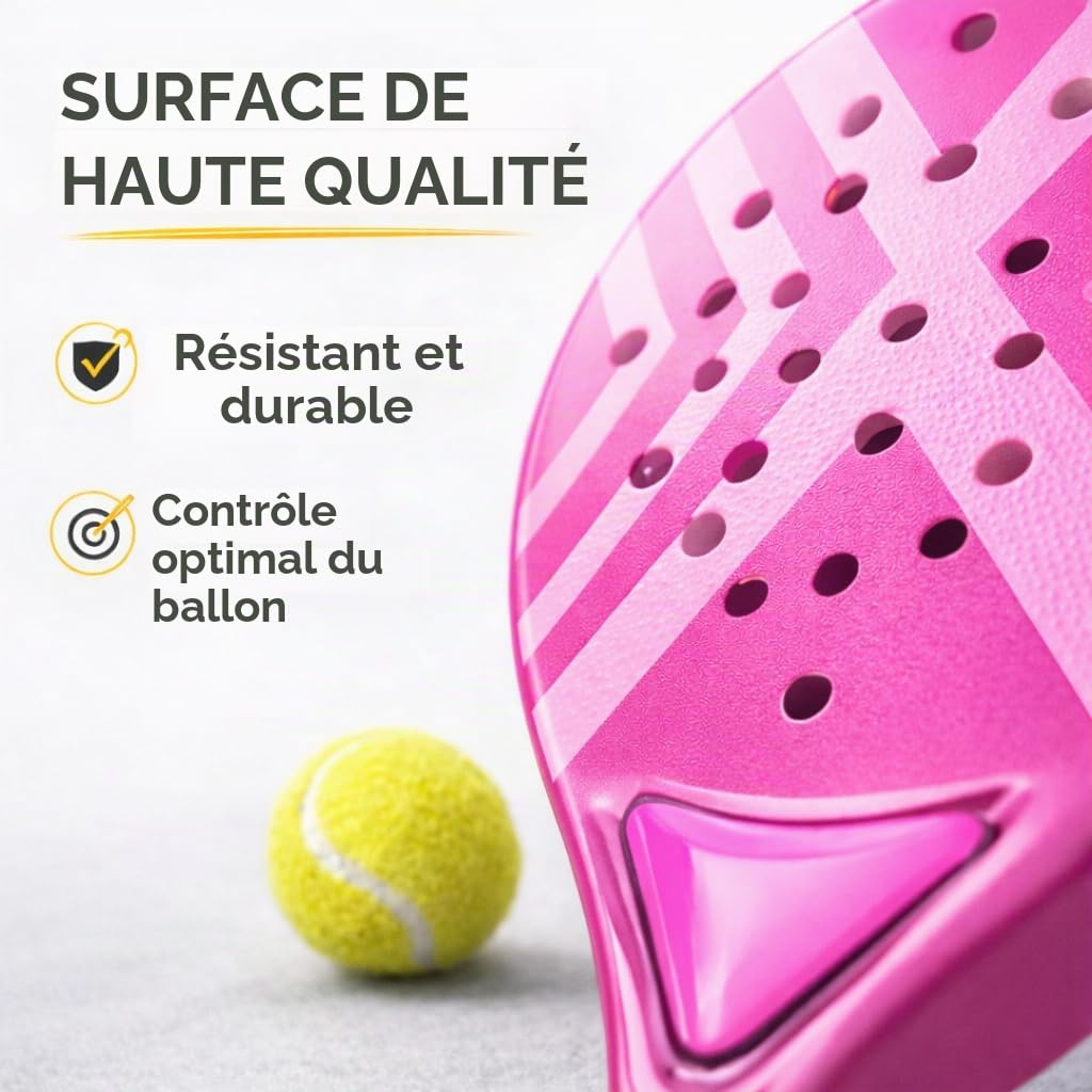 Ensemble de raquettes de padel - Pour adultes et enfants - Raquettes de padel de qualité supérieure pour débutants et confirmés