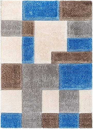 Image of Modern Soft 3D Shaggy Fur Carpets for Living Room Thick Fluffy Rugs for Bedroom, 6x9 feet, Multi Color