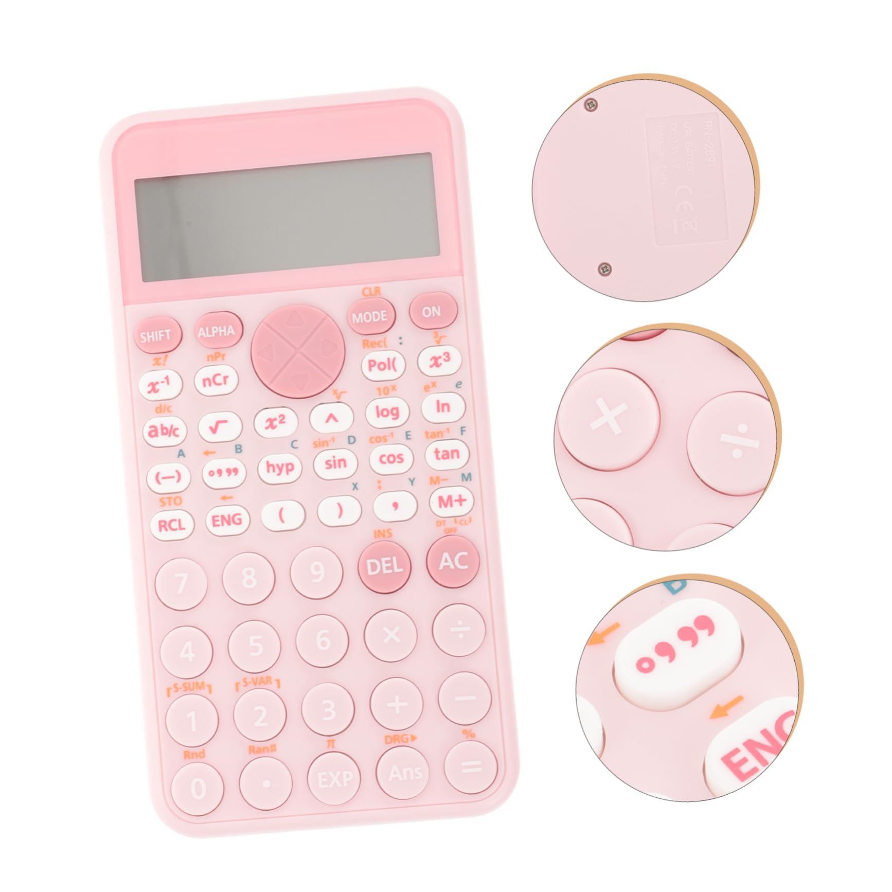 3 Pièces Fonction Calculatrice calculatrices scientifiques Scientifique Piles calculateur de Fonctions Comptable de Bureau Rose SEWACC