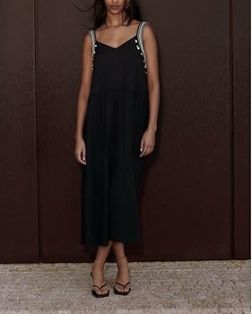 【ザラ】ボートネック ドレス ワンピース 半袖 無地 コットン混 S 黒ブラック ザラ】ボートネック ドレス ワンピース 半袖 無地 コットン混 S