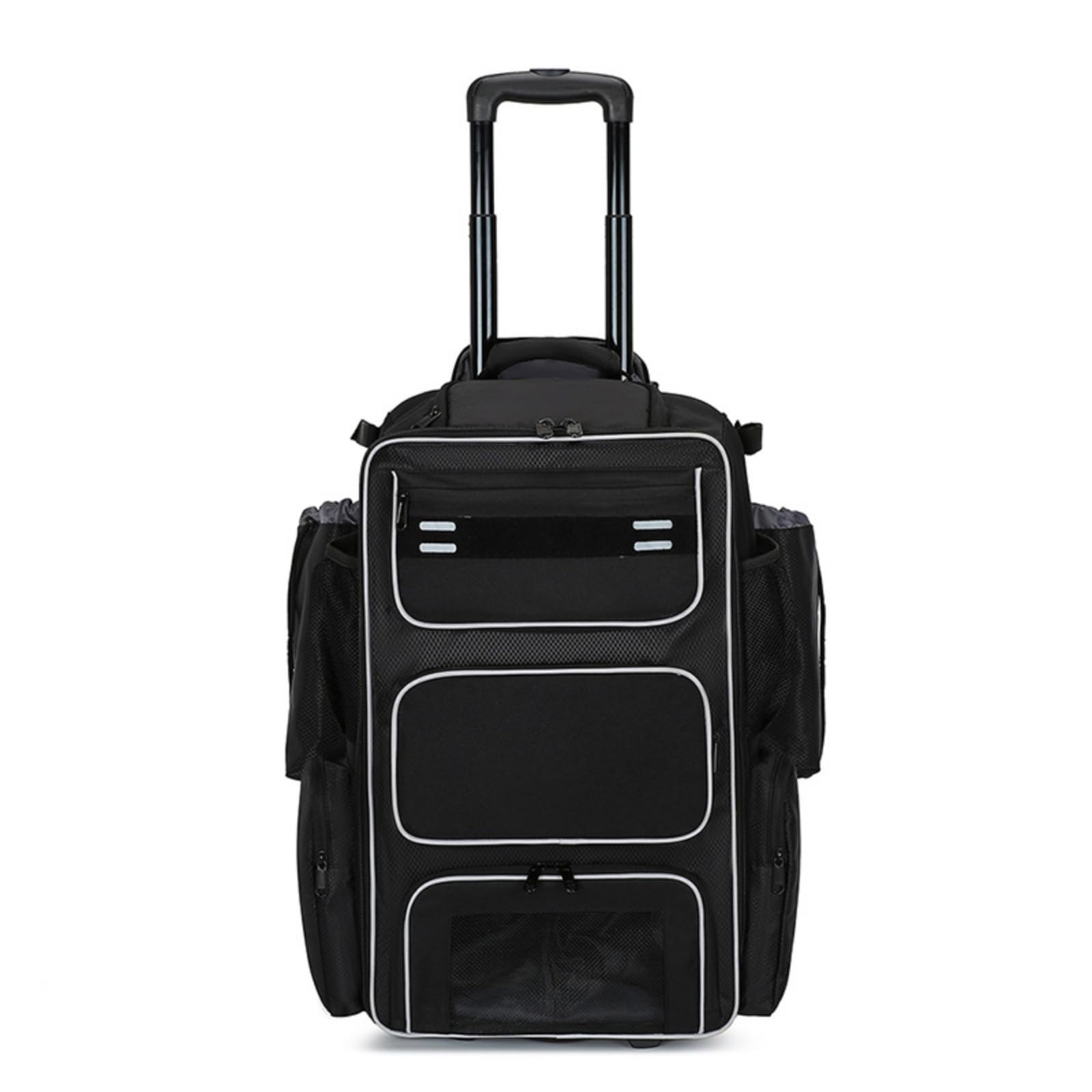 Bolsa Béisbol con Ruedas lescópico Trolley con Ruedas Multibolsillo Bolsa Bolsillos Larales para Viajes s