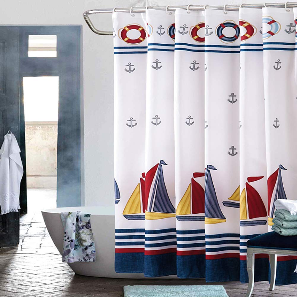 Nautical Shower Curtains Curtains & Drapes
