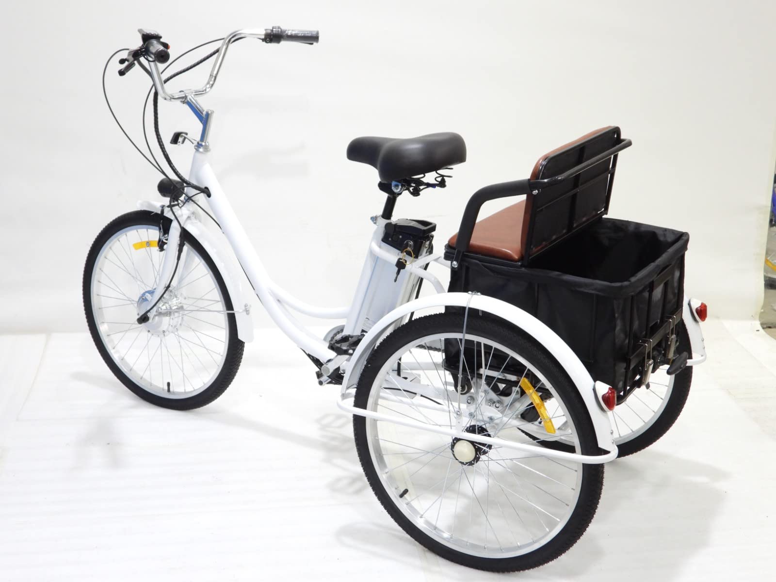 Buy Electric bicycle tricycle adult tricycle hybrid power trip three