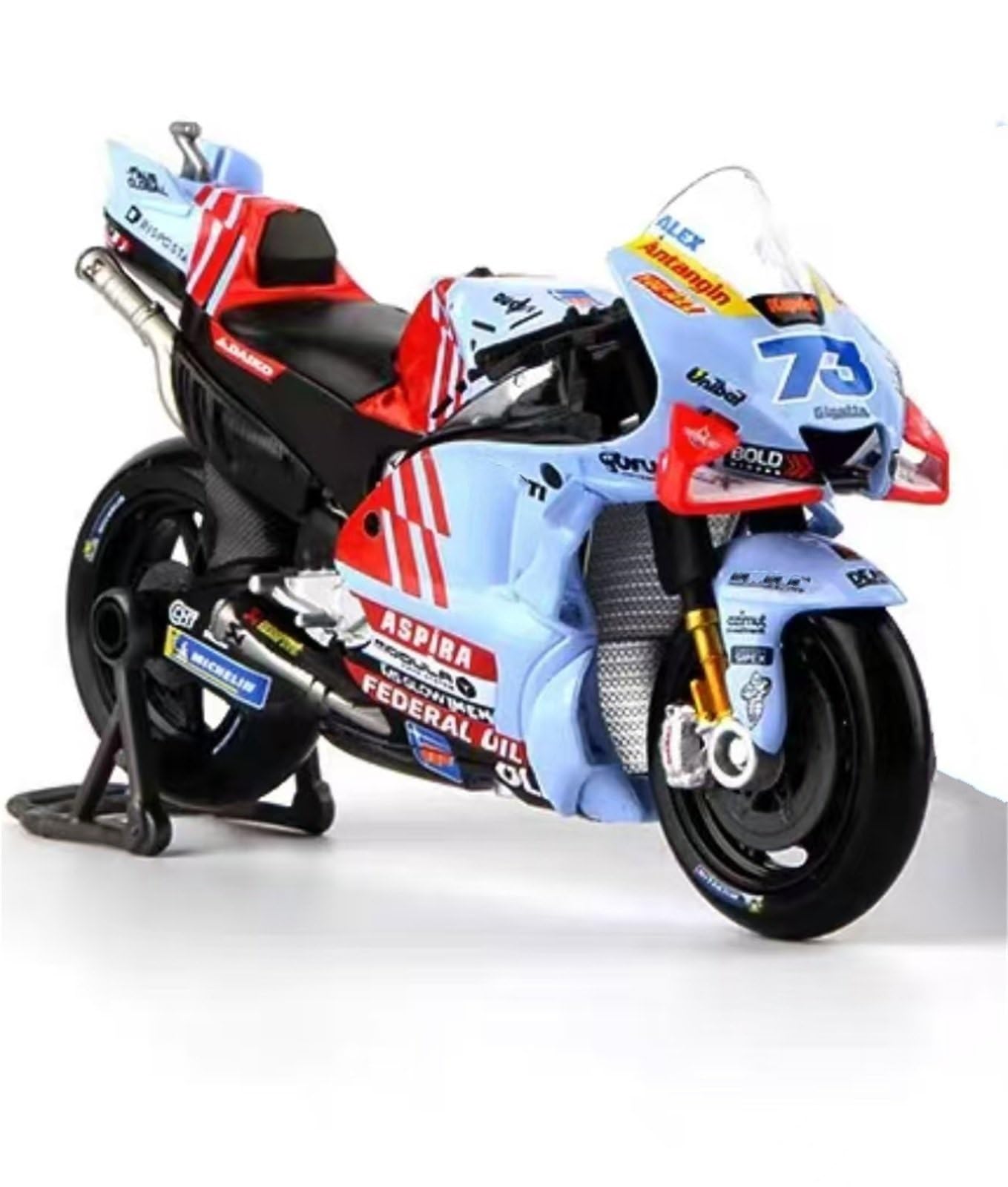 Pour Ducati 2024 Gresini Racing Team Mark Marquez, N° 73, N° 93, Modèle De Course De Moto, Collection D'ornements De Voiture Simulés, Cadeau Souvenir(No. 73)