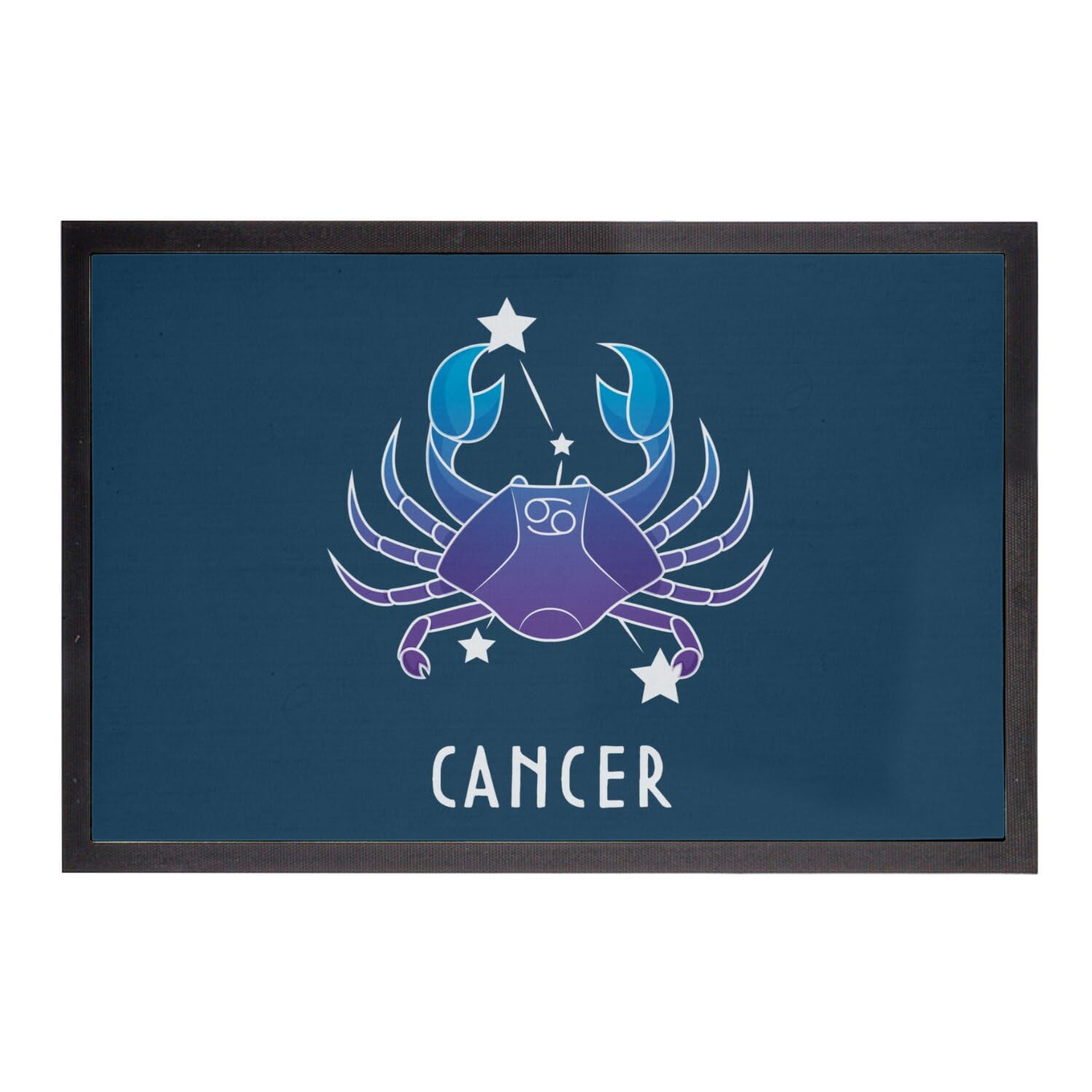 Paillasson Bleu Cancer astrologie céleste tapis d'entrée étoiles 60x40cm