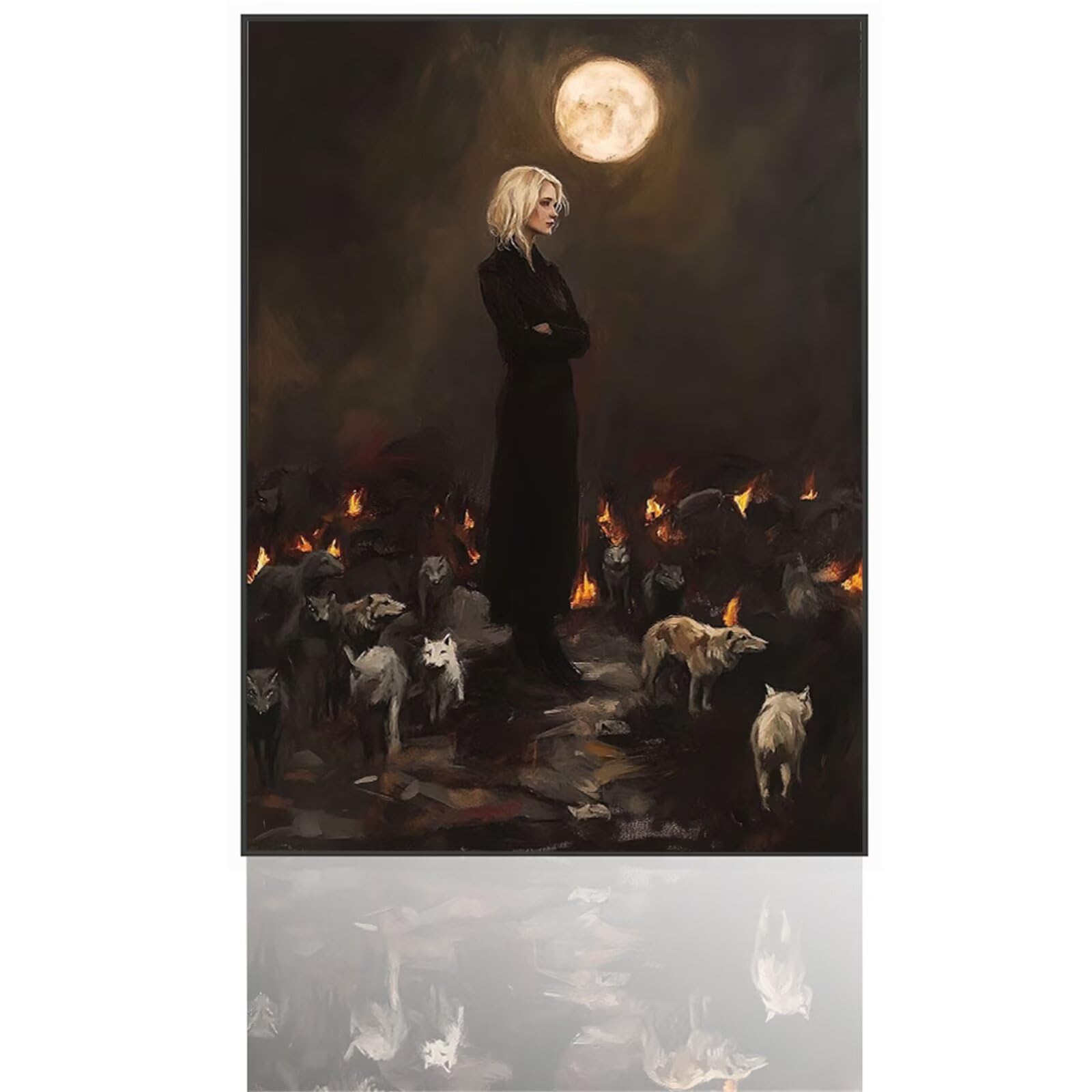 Malowanie po numerach, zwierzę, księżyc po numerach, dla dorosłych, zestaw do malowania po numerach, z pędzlami, hobby dla dorosłych i kobiet, rękodzieło, zestawy farb akrylowych do dekoracji ścian,
