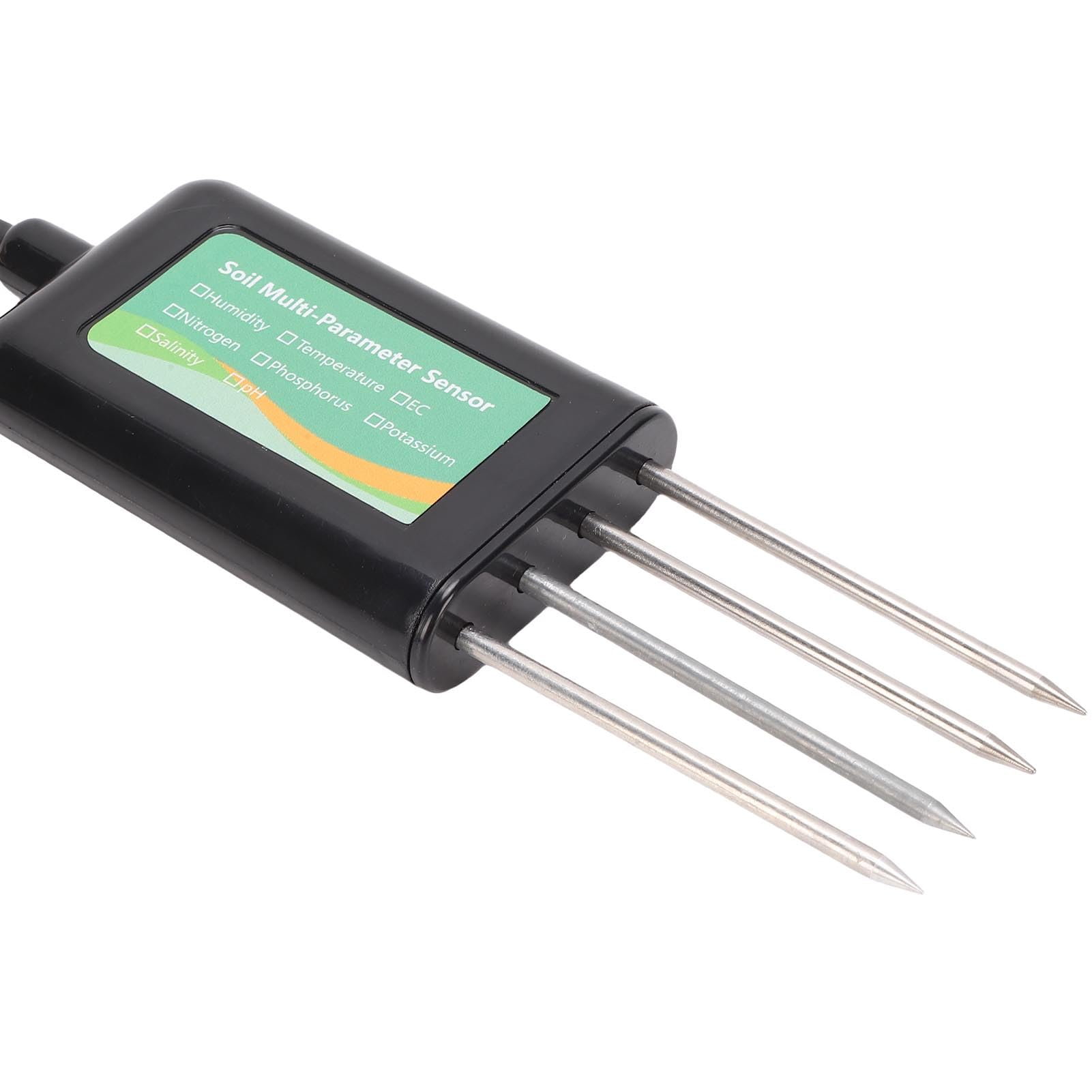 Cryfokt Probador de Suelo 8 en 1, IP68 a Prueba de Agua Temperatura del Suelo Humedad EC PH NPK Sensor de Salinidad con Sondas de Acero Inoxidable 316L, para Cultivo de Plantas de