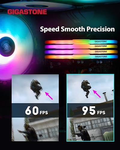 Miniatura 5 de RAM DDR4 Gigastone Black RGB Game PRO Desktop RAM 32GB (2x16GB) DDR4 32GB DDR4-3200MHz PC4-25600 CL16 1.35V 288 pines sin búfer ECC UDIMM para PC