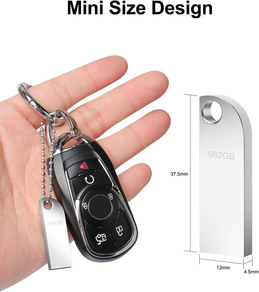 Clé Usb 32Go 2.0, Mini Métal Clé Usb 32Gb Usb Flash Drive 32Go Portable