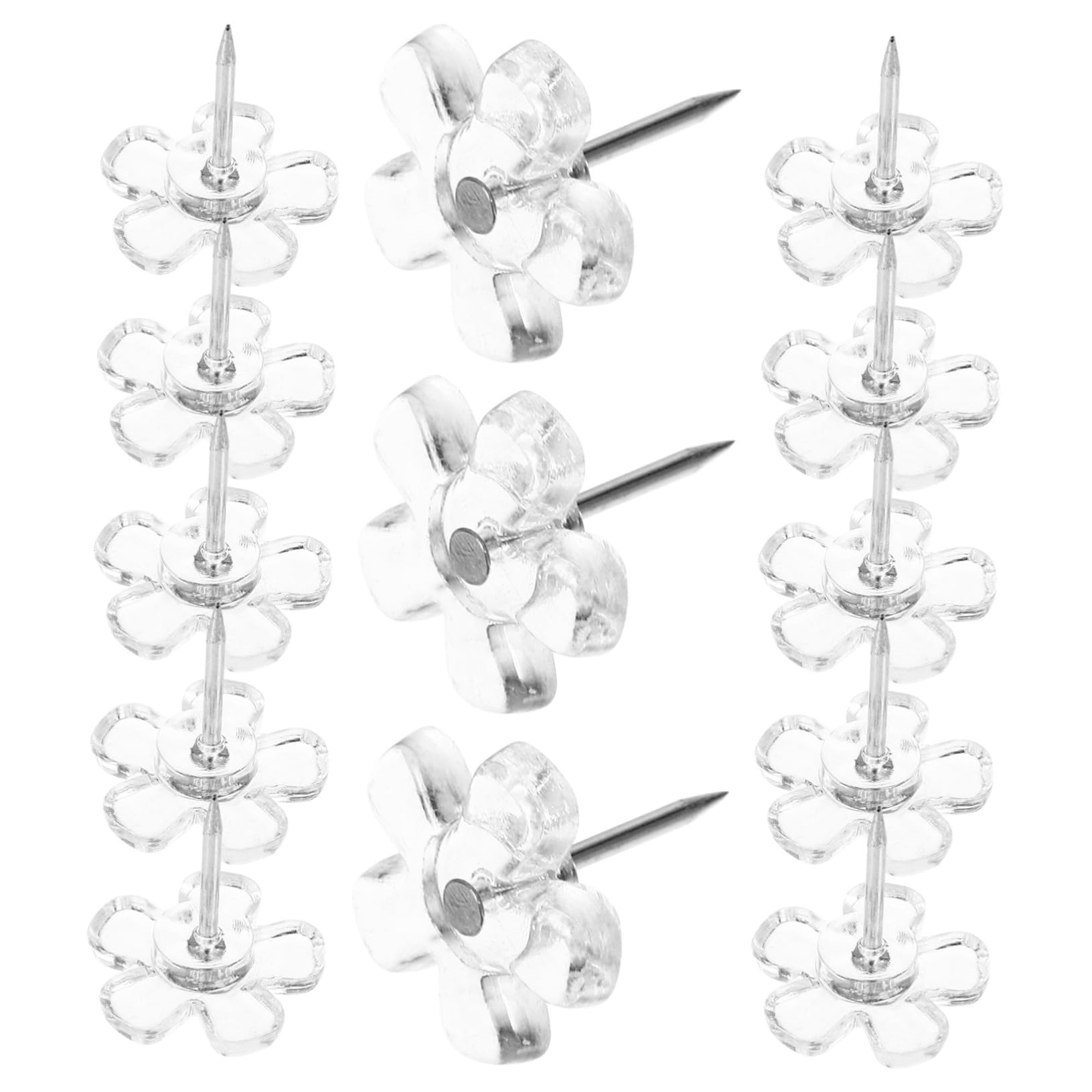 DOITOOL 4 Sätze Transparente Druckpins Für Pinnwände Reißzwecken Für Fotowände Kunstwerke Und Karten Fixieren Von Postern Und Karten 100 Stück * 4