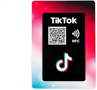 Review & Social Media Follow Card – NFC & QR Contactless - Smart Tap Digital Card for Google, Tripadvisor & Social Media (Instagram, TikTok, Facebook) (TikTok Follow, 1)
