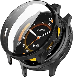 Venu 3 Case, Venu 3s Case,Lamshawca Hard PC Case with Tempered Glass Screen Protector Compatible with Garmin Venu 3/Garmin Venu 3s Smartwatch