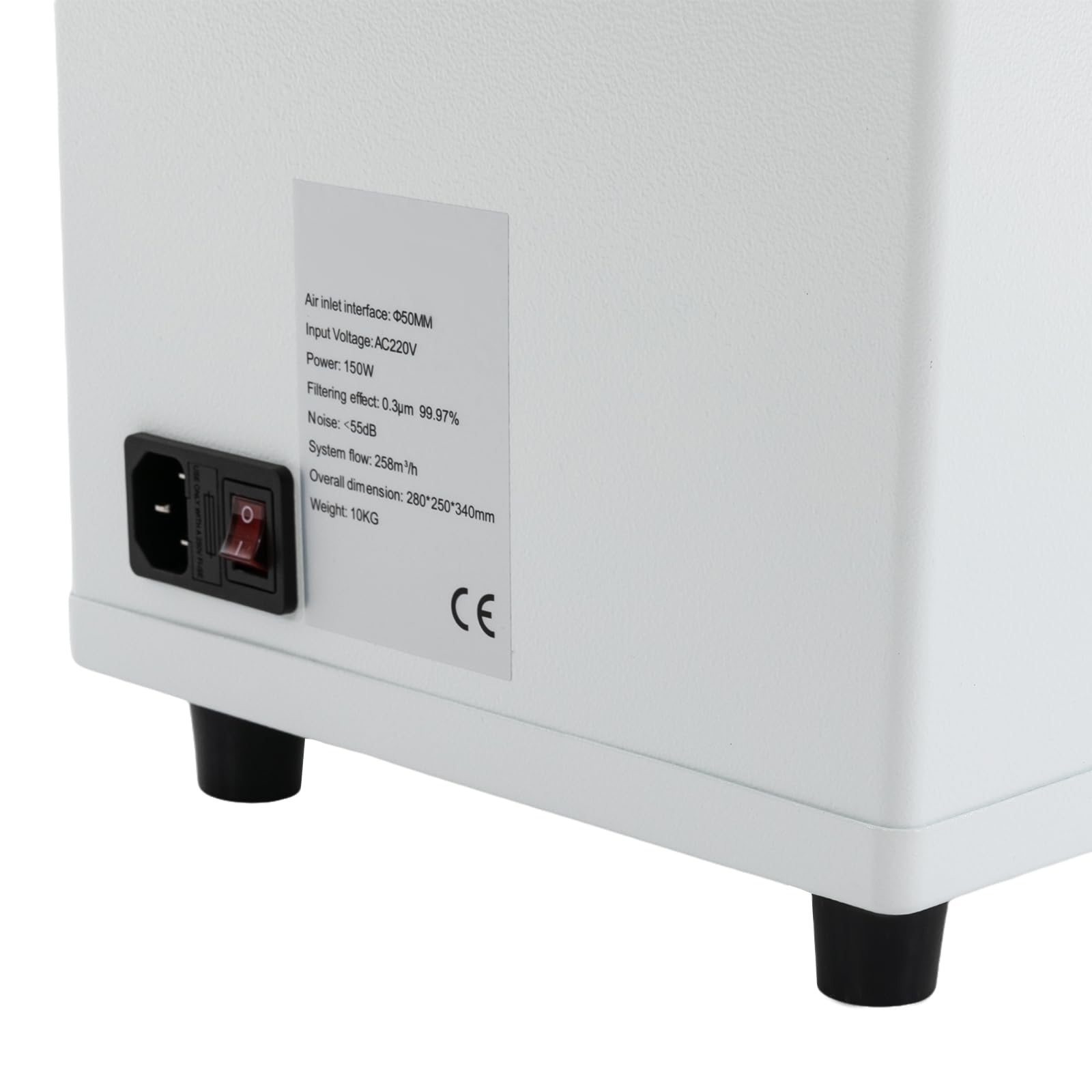 Lötrauchabsorber - Leistungsstarke 258m³/h 150W Absaugung, geräuscharmes, 3-stufiges Filtersystem mit 7 Filtern für lötrauchabsaugung Laserschweißen, Rauchabsaugung und Desktop-Löten(Weiß)
