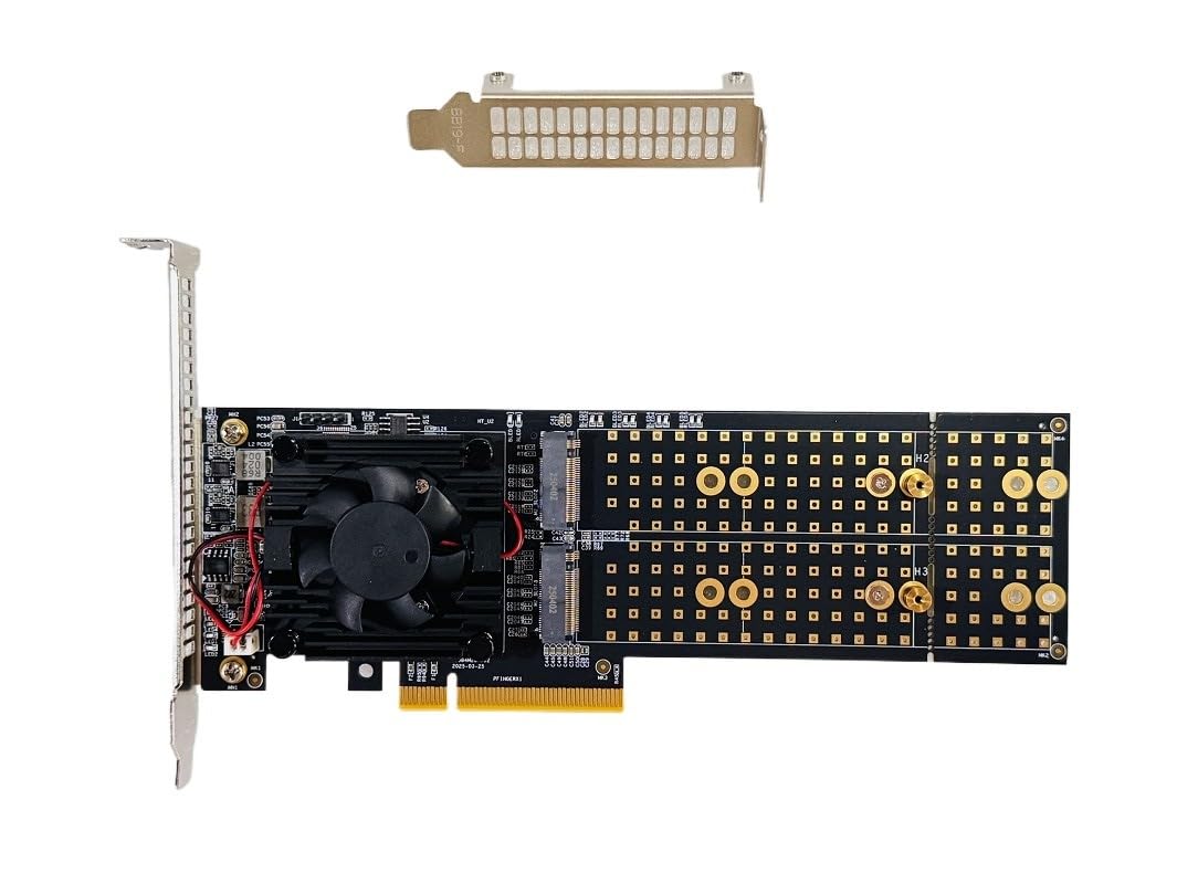 Tarjeta M.2 NVMe de 4 puertos con chip PLX8747 directo para servidores TrueNAS 7