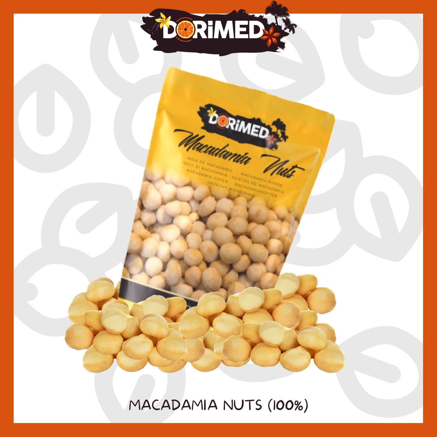 Noci Macadamia 100% Naturali Sgusciate Intere Crude Grandi [1Kg]. Noci Sgusciate Di Macadamia, Frutta Secca Di Grosso Calibro 100% Naturale. Raw Nuts Di Prima Scelta. Snack Genuino, Gustoso - Dorimed
