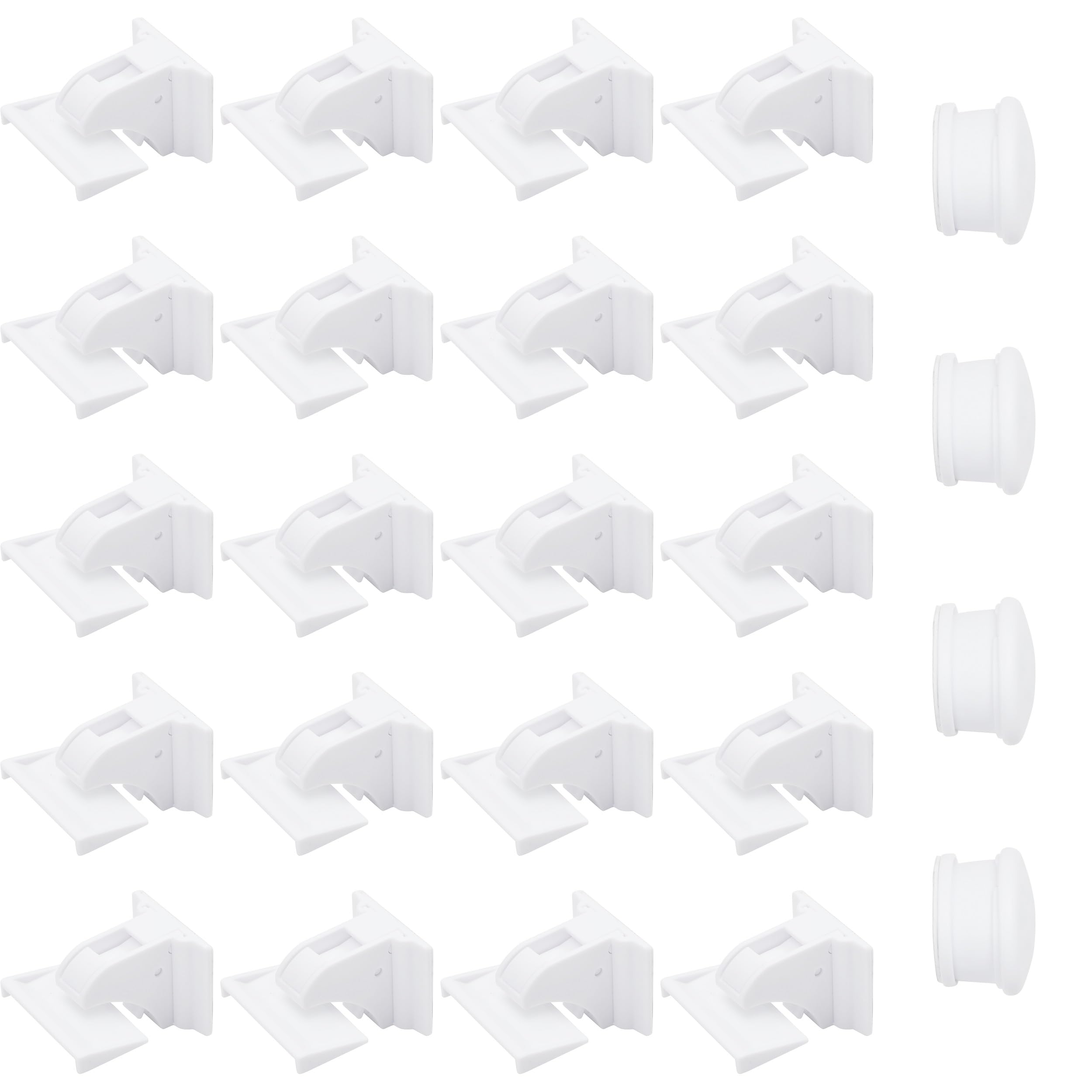 MATANA 20 Pack Magnetic Cabinet Locks Baby Proofing (20 Locks + 4 Keys) Adhesive Easy Installation, No Drilling Child Proof Cabinet Locks Magnetic Drawer Locks