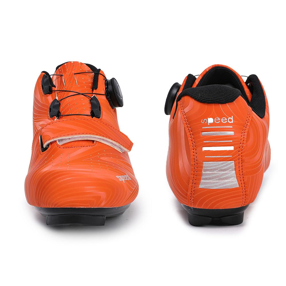 Chaussure Velo Route Hommes, Chaussures Velo Route Chaussures de Cyclisme Homme et Femmes VTT Velo Route avec Crampons Antidérapants Semelle Dure 36 EU-47 EU