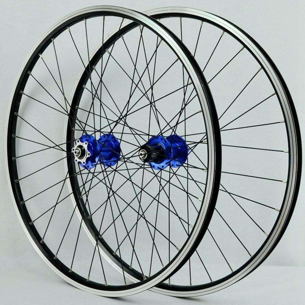 ZXGSXIOU Mountain Bike Wheelset Disc Brake V Bicycle Wheel Set 26 27.5 29 Inch Cassette Bearing Hubs High Strength Aluminum Alloy Rim (Red Hub, 29inch)