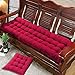 Qing Yun - Cuscino per panca da giardino in cotone, 2 3 posti, 100/120/150 cm, rettangolare, per dondolo da patio (110 x 40 cm, rosso)