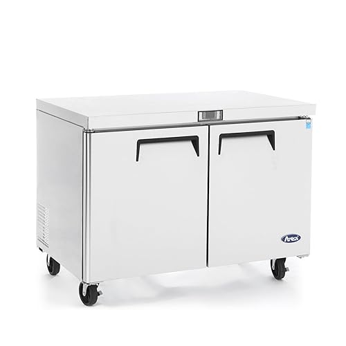 Bajo Encimera nevera congelador, Atosa mgf8407comercial bebidas nevera enfriador centro doble 2puertas vino de acero inoxidable horizontal