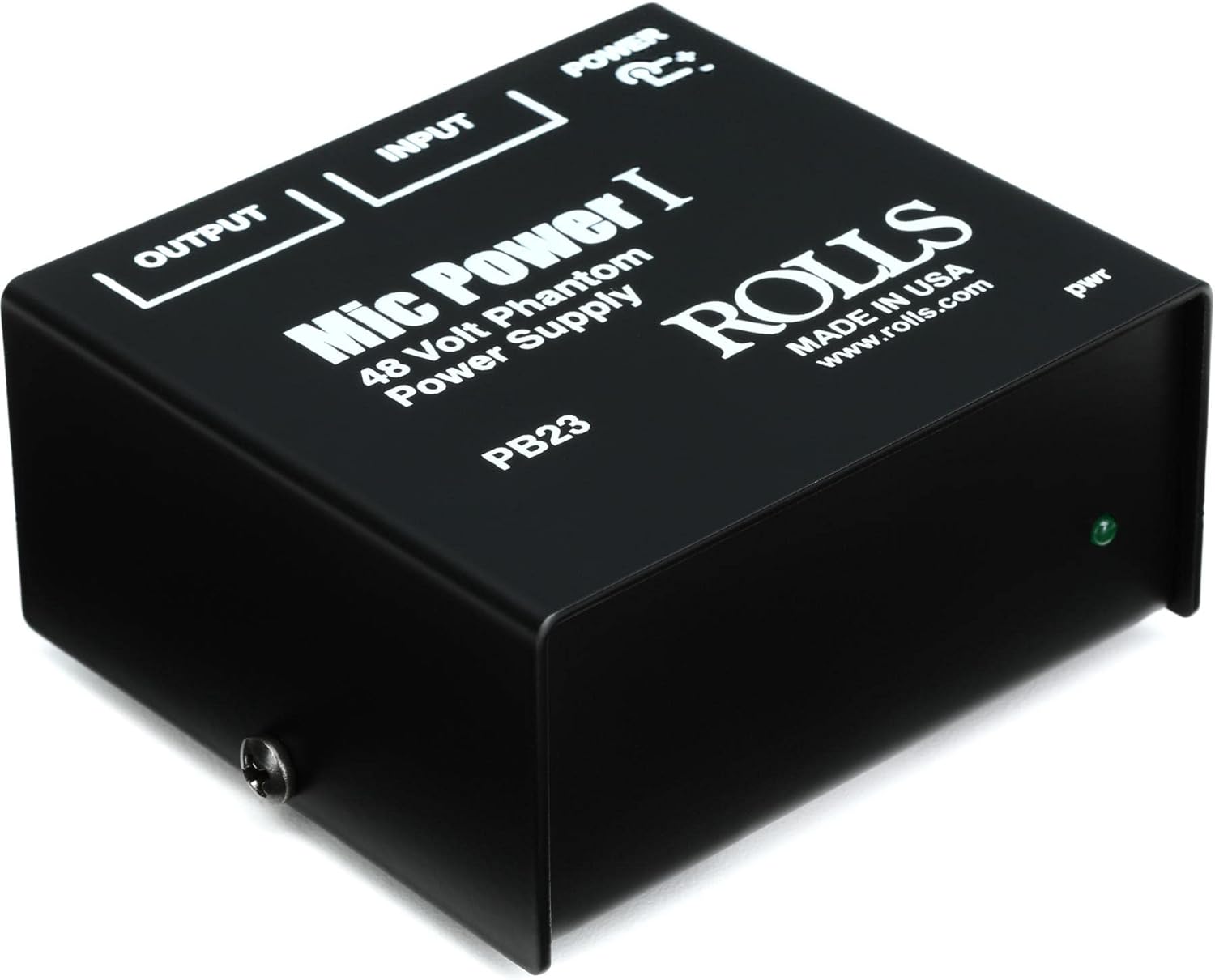 rolls PB23 Phantom Power Adapter with Input, Output, and Power indicators