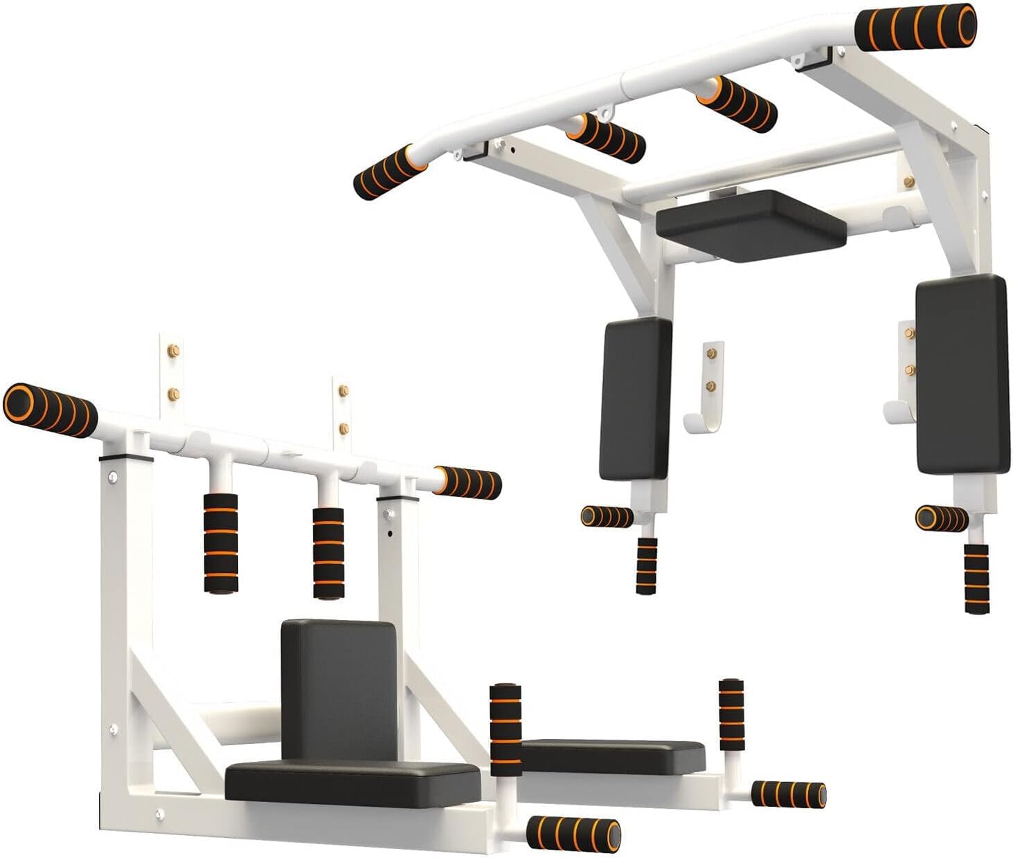 Multifunctional Wall Mounted Pull Up Bar/Chin Up bar, Dip Station for Indoor Home Gym Workout, Training Equipment Fitness Dip Stand Exercise Support