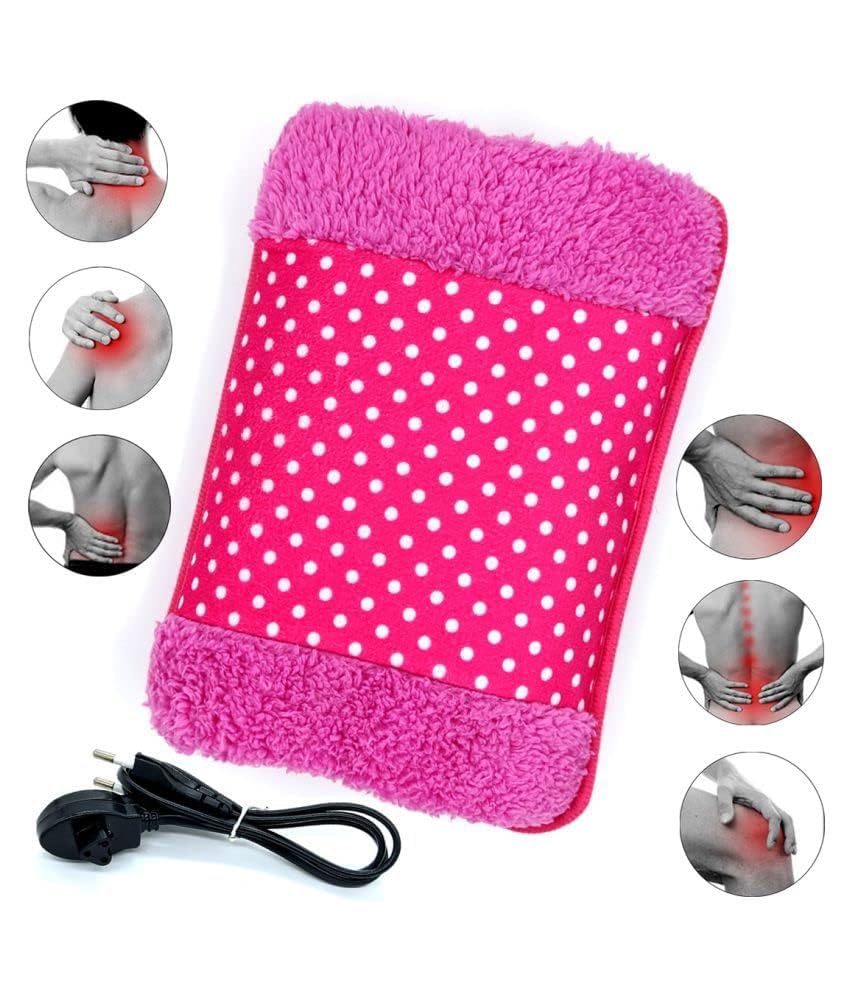 king shine Electric Hot Water Bag With Pouch Hot Bags For Pain Relief In Shoulder, Back & Full Body, Hand Warmer, For Pain Relief In Cramps, (Multicolor) (Set Of 2) 2