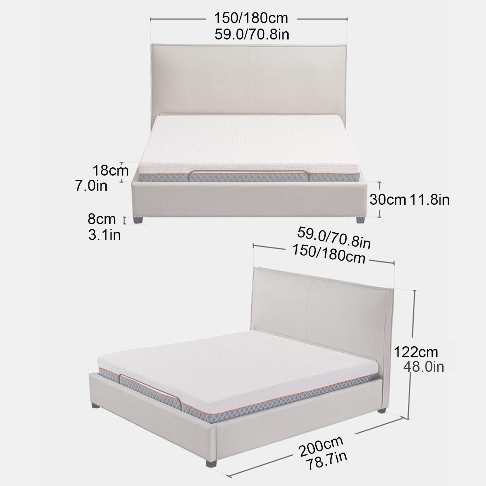 Amazon｜ZALIX モダンでシンプルな電動ベッド、ダブルスマート