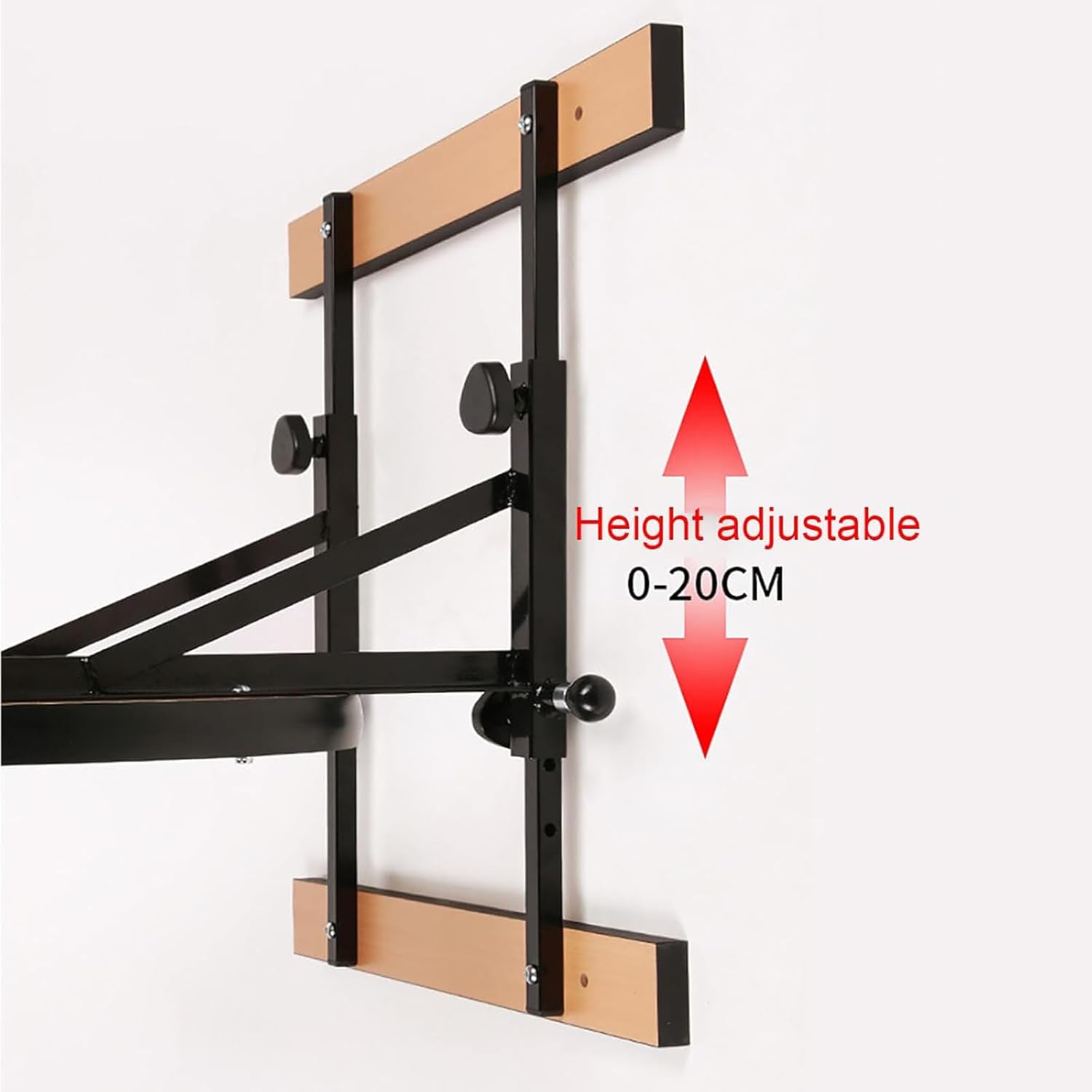 Wall-Mounted Punching Ball with Stand/Ball, Adjustable Speed Bag Platform, Height Adjustment 0-20cm, 360° Rotation Bearing, 3.8 Cm Wooden Board, for Home Gym Boxing Training
