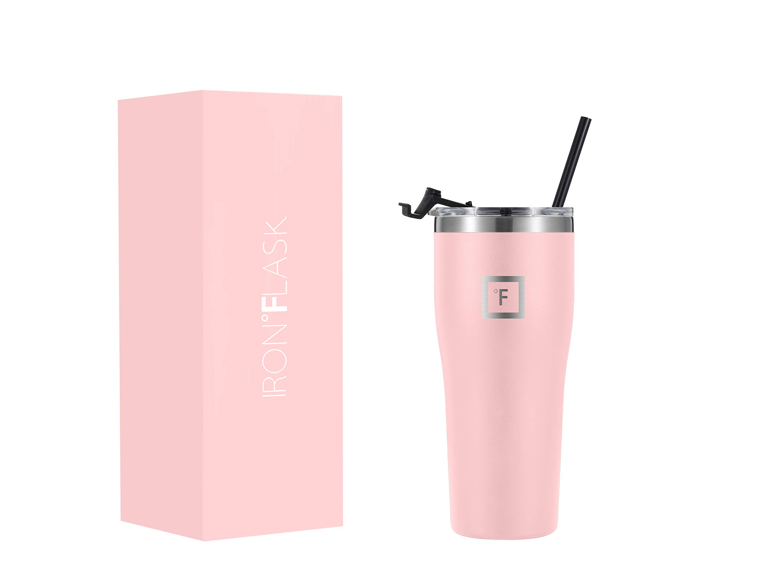 IRON Â°FLASK Insulated Rover Tumbler w/Lid & Straw - 24 Oz Leak Proof & Stainless Steel Bottle for Hot & Cold Drinks - Coffee Travel Mug, Water Metal Canteen, Thermal Cup