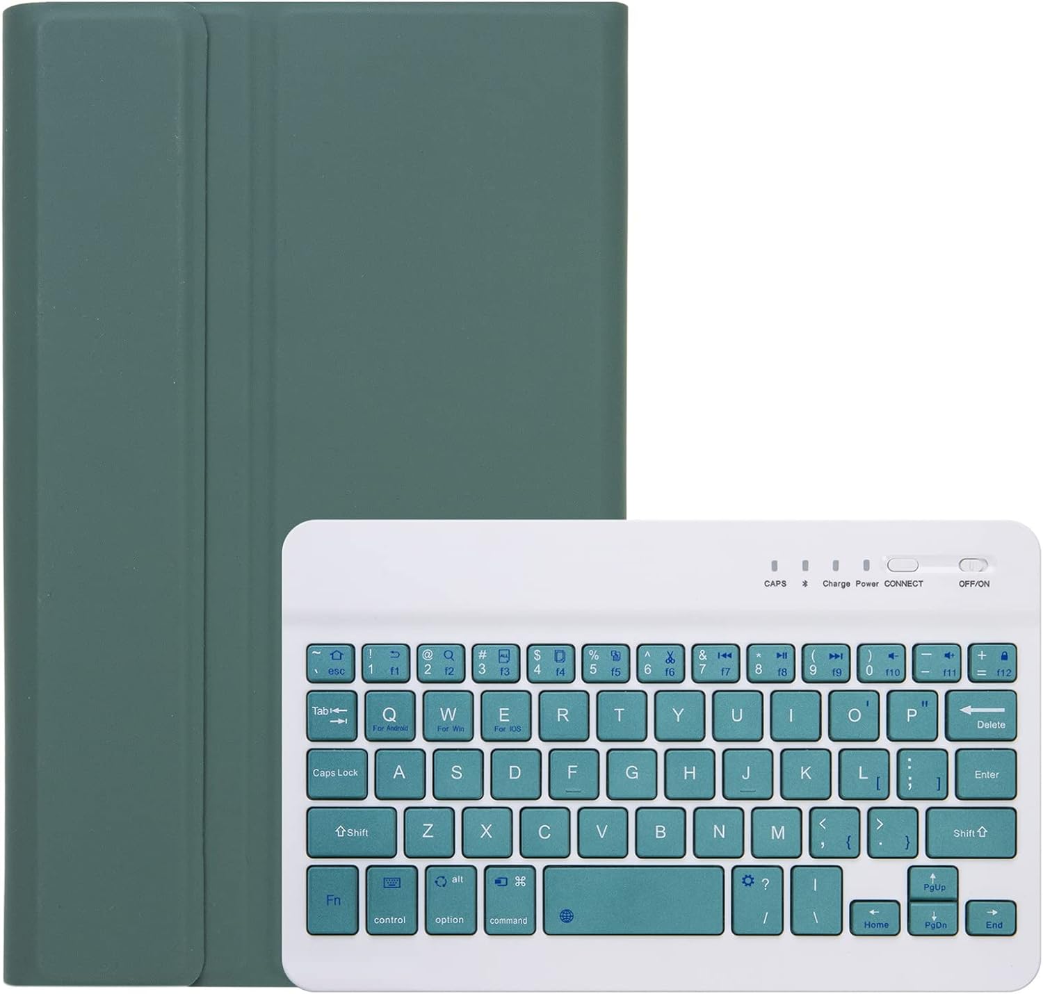 Keyboard Case for Redmi Pad SE 8.7 Inch, Detachable Wireless Keyboard with Tablet Mouse, Soft Back Cover,Deep Green