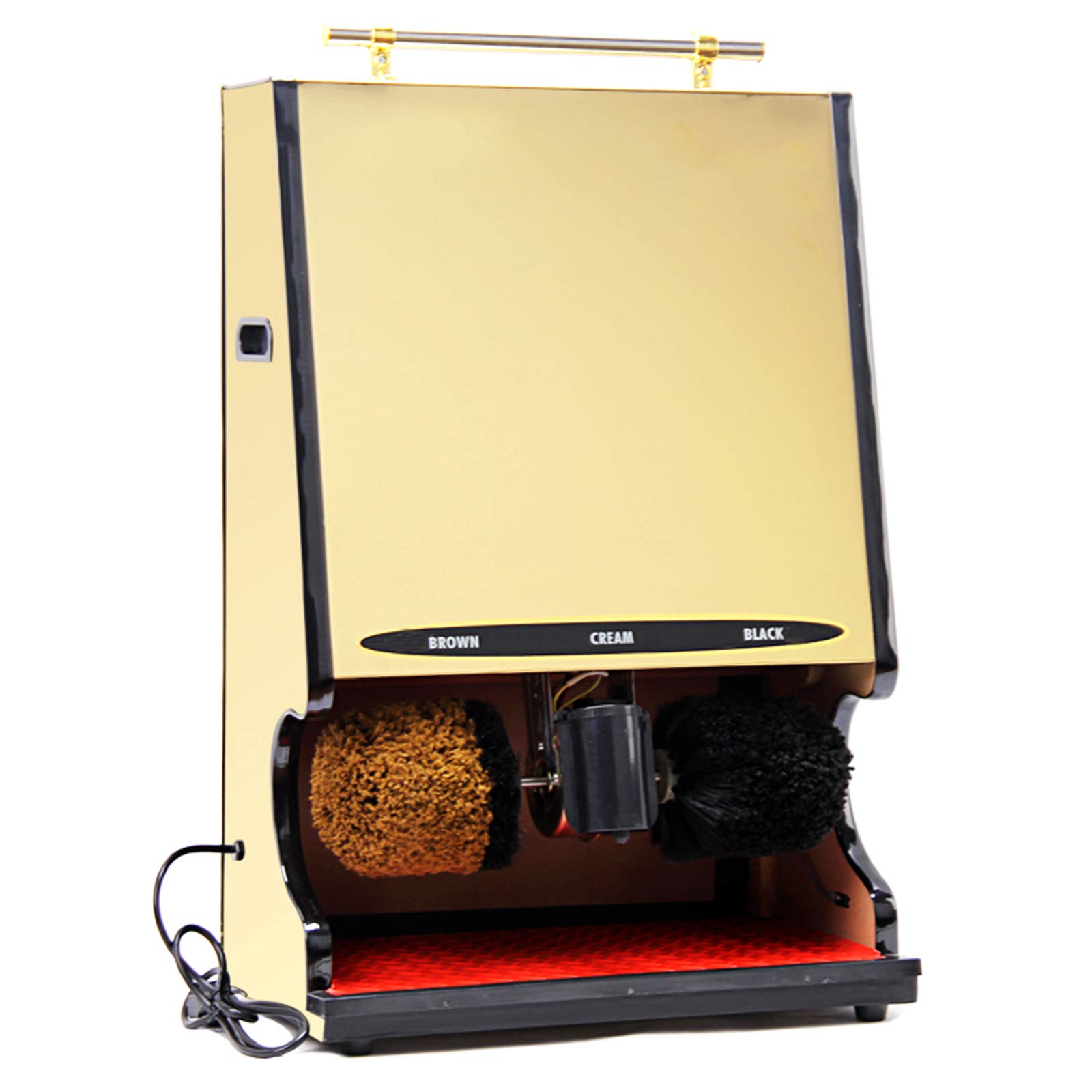 Elektryczna maszyna do czyszczenia butów, Zestaw szczotek do czyszczenia automatycznego polerowania obuwia(Gold)
