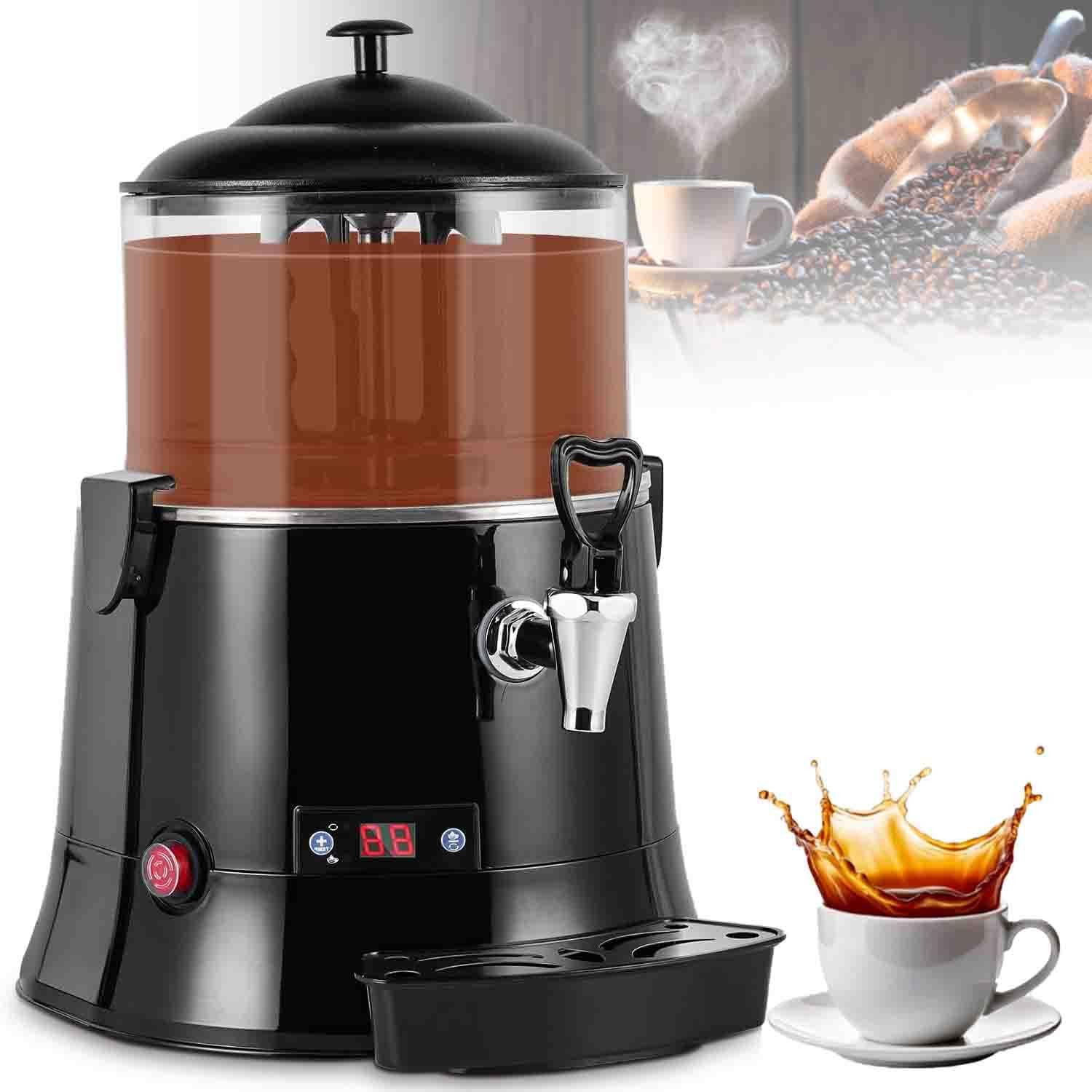 UORDBY Multifunctional Hot Chocolate Dispenser Machine, Electric Beverage Maker with Stirring Function, 30~90℃ Adjustable Temperature, Suitable for Chocolate Coffee Milk Tea Black-5L