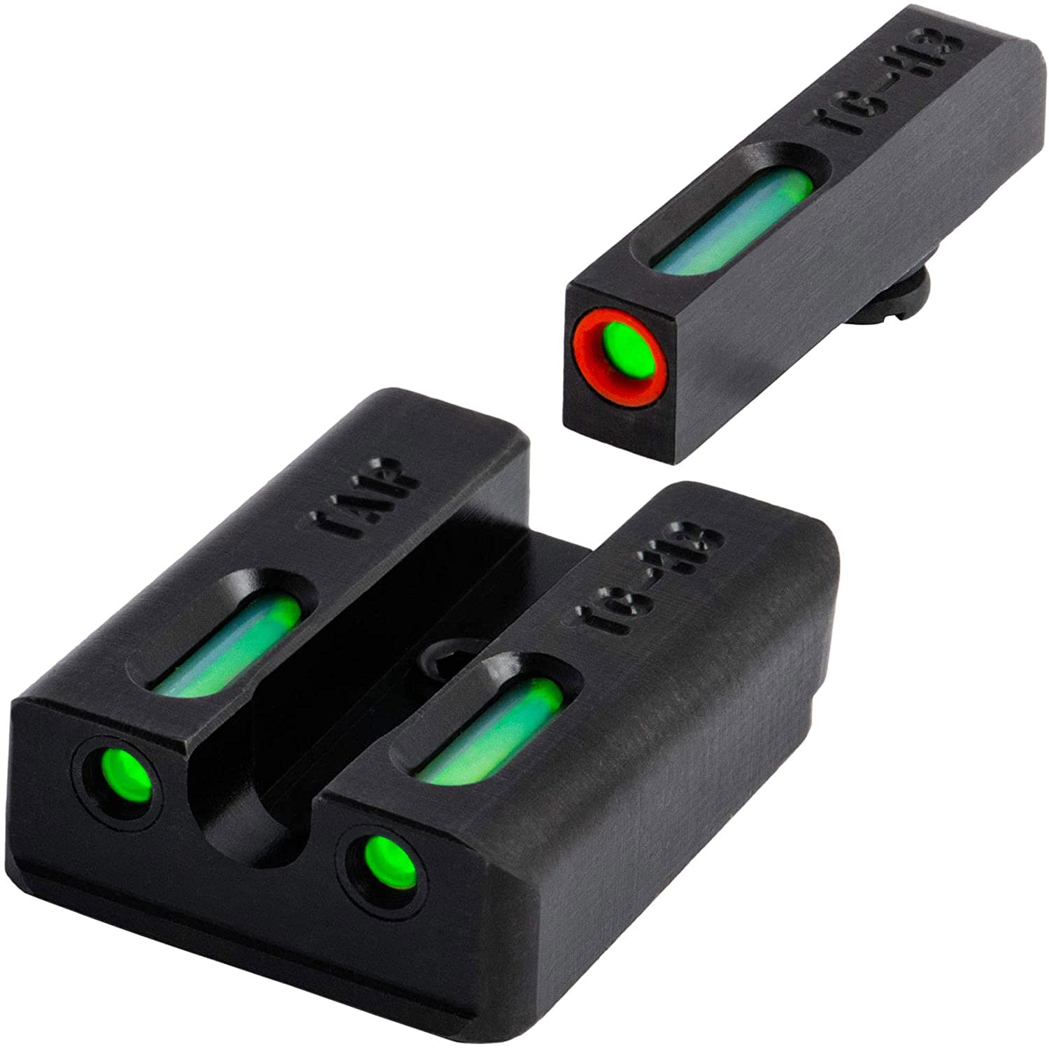 Truglo TFX PRO Handgun Sight, Glowing Shock Proof Tritium and Fiber Optic Night Sight for Handguns, Compact, Durable, and Snag Free Sight