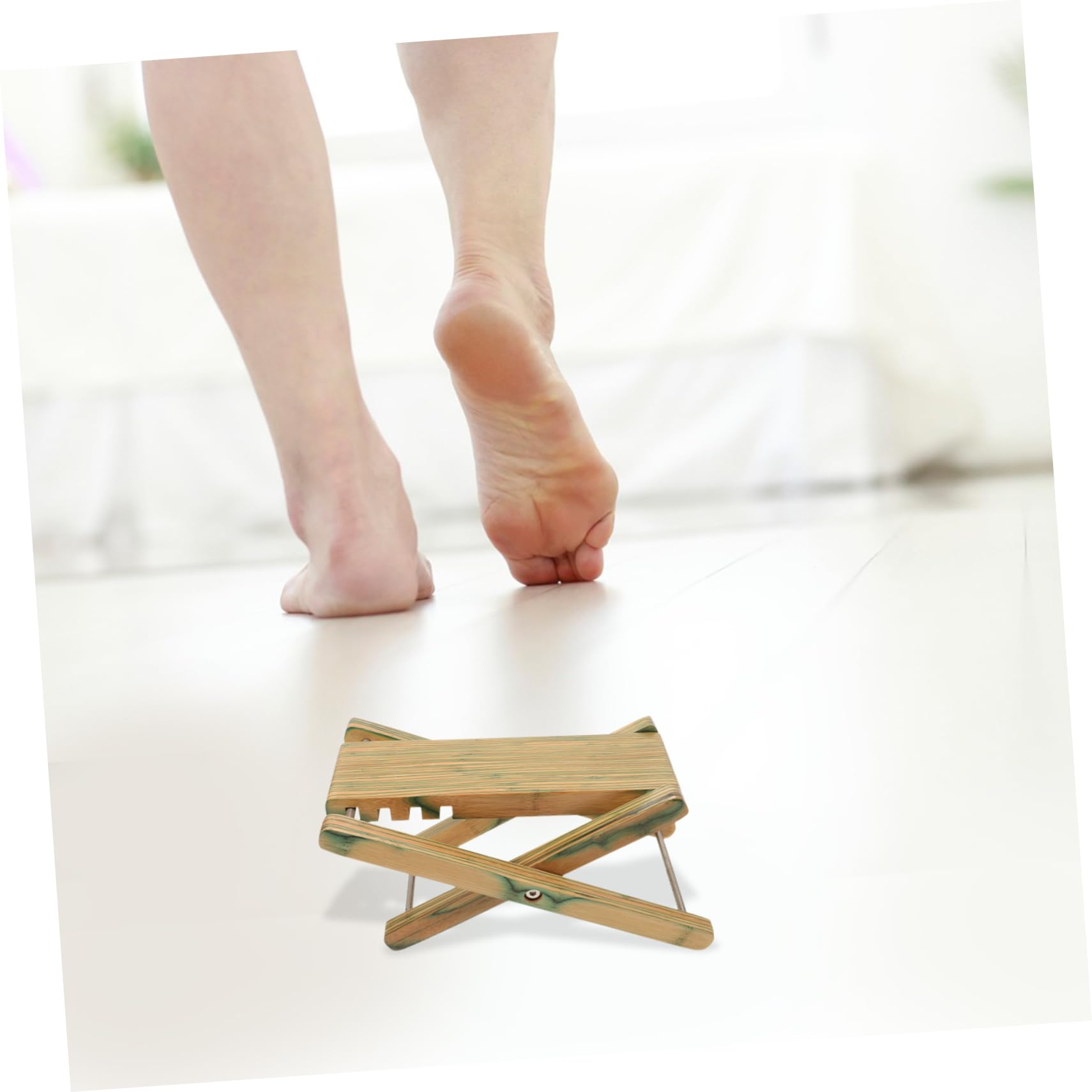 Anneome Poggiapiedi per Chitarra Regolabile in Legno Verde Pieghevole | Altezza Variabile, Facile da Riporre, Esperienza di Suono Comoda, Uso Versatile per Strumento