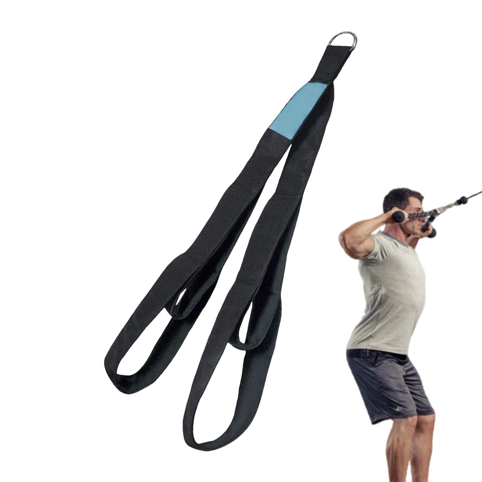 JZK Corde De Traction Pour Triceps 68cm - Accessoire Gym Robuste Nylon Avec Mousqueton Pour Machine à Câble