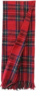Briomhar Tartan Wool Throw Blanket - Plaid Throw Blanket for Couch, Outd...