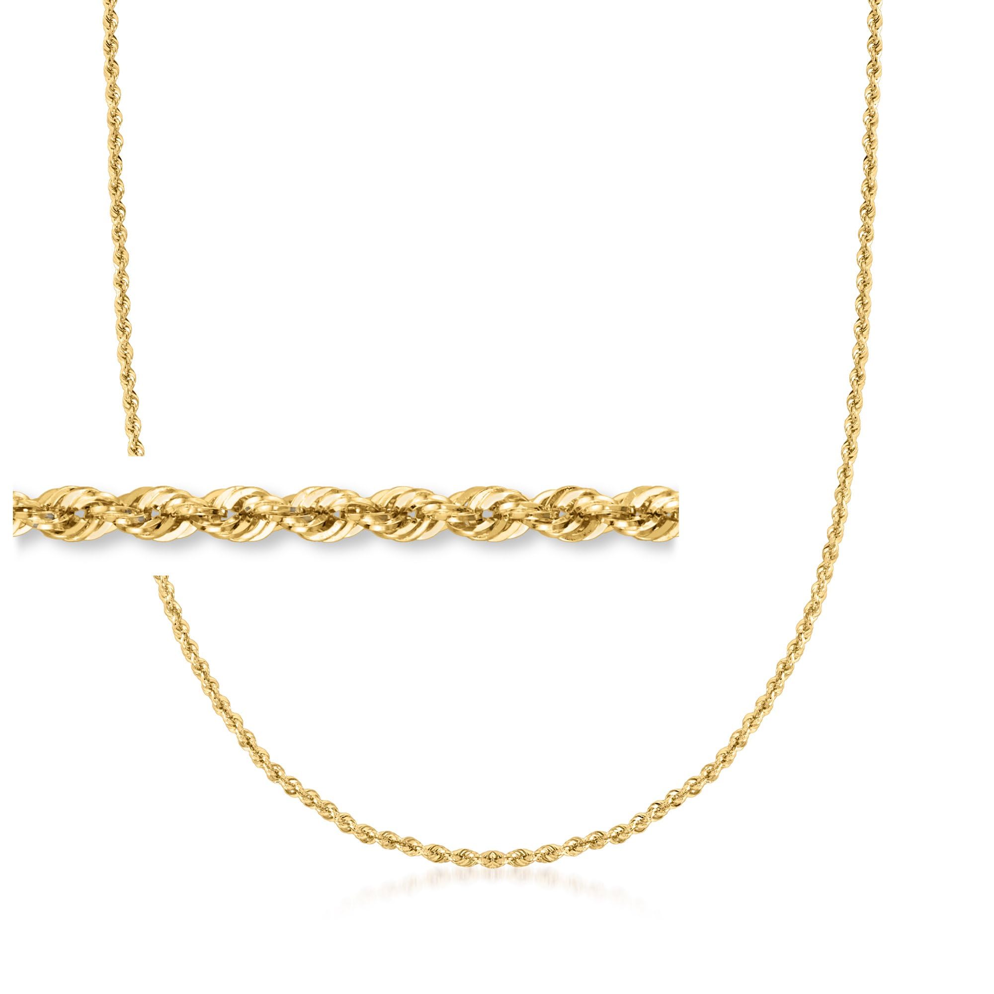 Ross-Simons 14kt Yellow Gold Rope-Chain Necklace