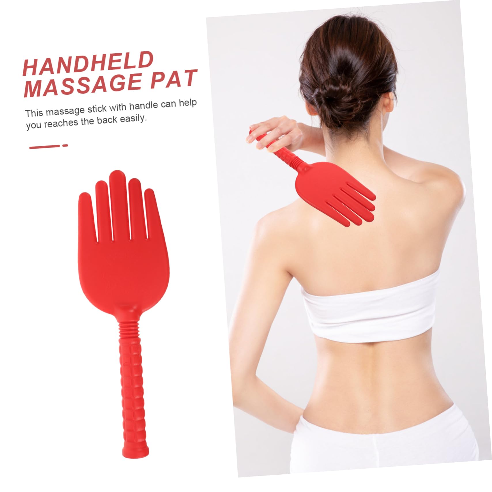 BESTYASH 4 Stück Praktischer Handmassager mit Fingerdesign Schulter und Nackenmassagegerät für Hause Büro Ergonomischer Massage Pats für Beine und Füße Rutschfester