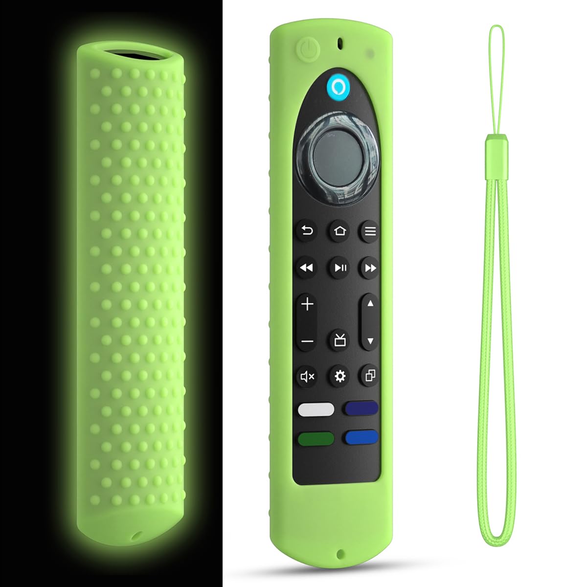 Silikonhülle, 16,4 cm (6,4 Zoll), kompatibel mit Fire TV Stick 4K Max 2. Generation 2023 Fernbedienung, Toshiba/Insignia Smart TV Fernbedienung, Silikonhülle, Anti-Rutsch-Hülle mit Umhängeband