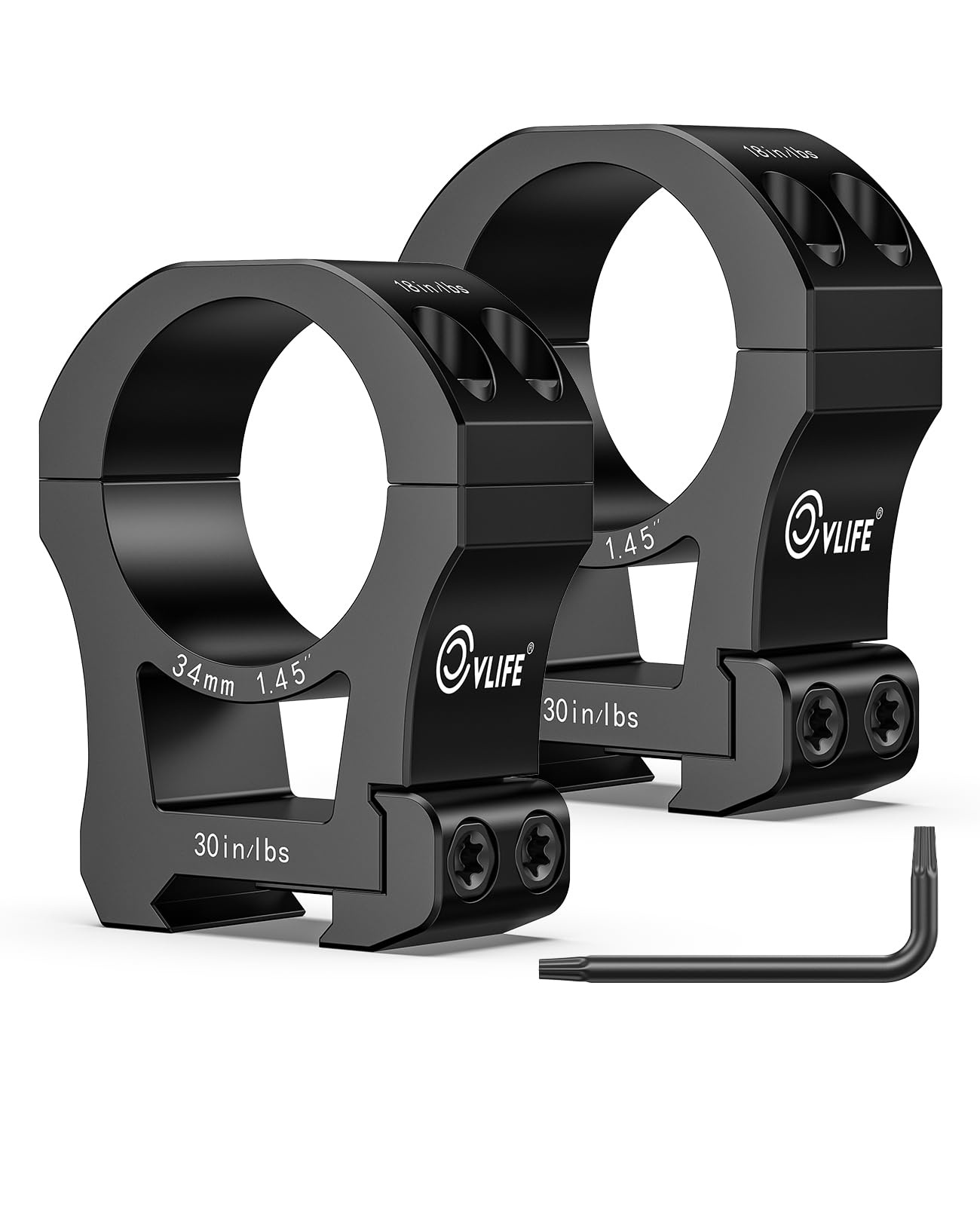 CVLIFE Precision Scope Rings Mount - Compatible with Picatinny Rails and More - 2 Pieces