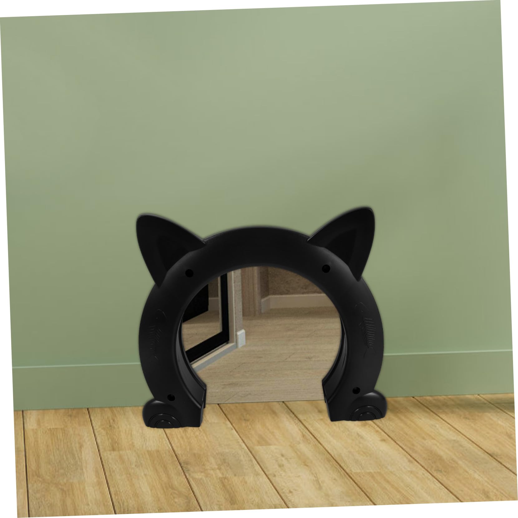 Katzenklappe für Innentüren aus Robustem Kunststoff Katzen Hundefreundlich Stilvolles Design Einfache Reinigung Vielseitig für Kleine Haustiere Sicher und Langlebig Schwarz