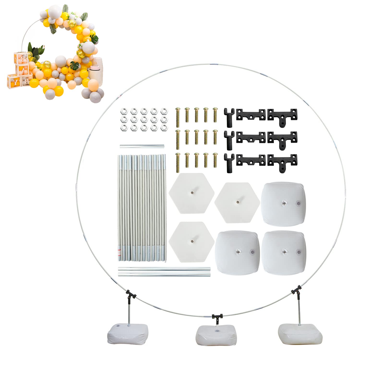 zestaw girlandy balonowej, mocny i wytrzymały, wielokrotnego użytku, stojak na balony w stylu retro, boho, ślub, baby shower, zaręczyny, rocznicę, urodziny, 250 cm