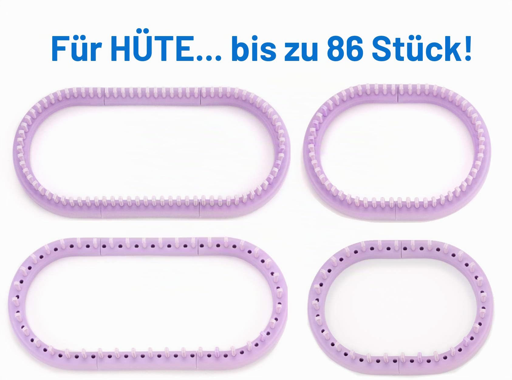 Authentic Knitting Board 629003 KB8045 Verstellbarer Multi-Strick-Webstuhl, zum Einrasten, kleine und große Stärke, Kunststoff