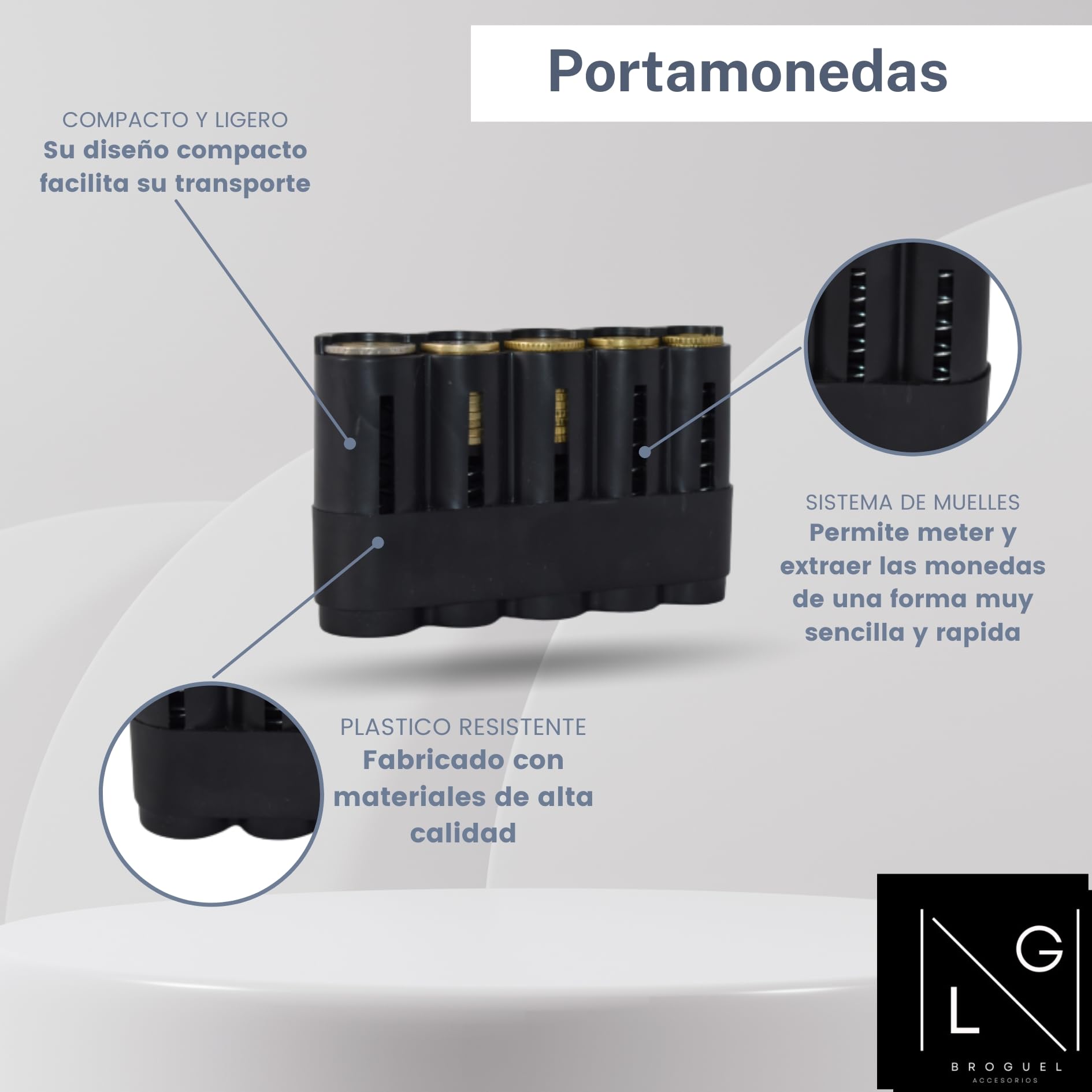Portamonedas, Clasificador de Monedas, Monedero Taxista, Portamonedas Taxi, Monedero Taxista y Camarero, Organizador Monedas, Porta Dinero, Clasificador Monedas, Porta Monedas.