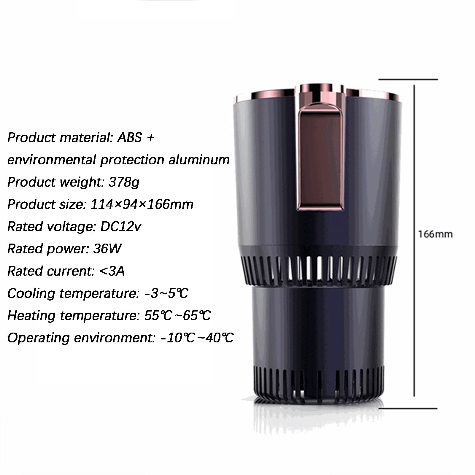 Refrigeratore elettronico per Bottiglie di Birra ghiacciata e Vino per Auto, Mini refrigeratore Portatile per Riscaldamento rapido di Tazze, Frigorifero da Tavolo a Raffreddamento