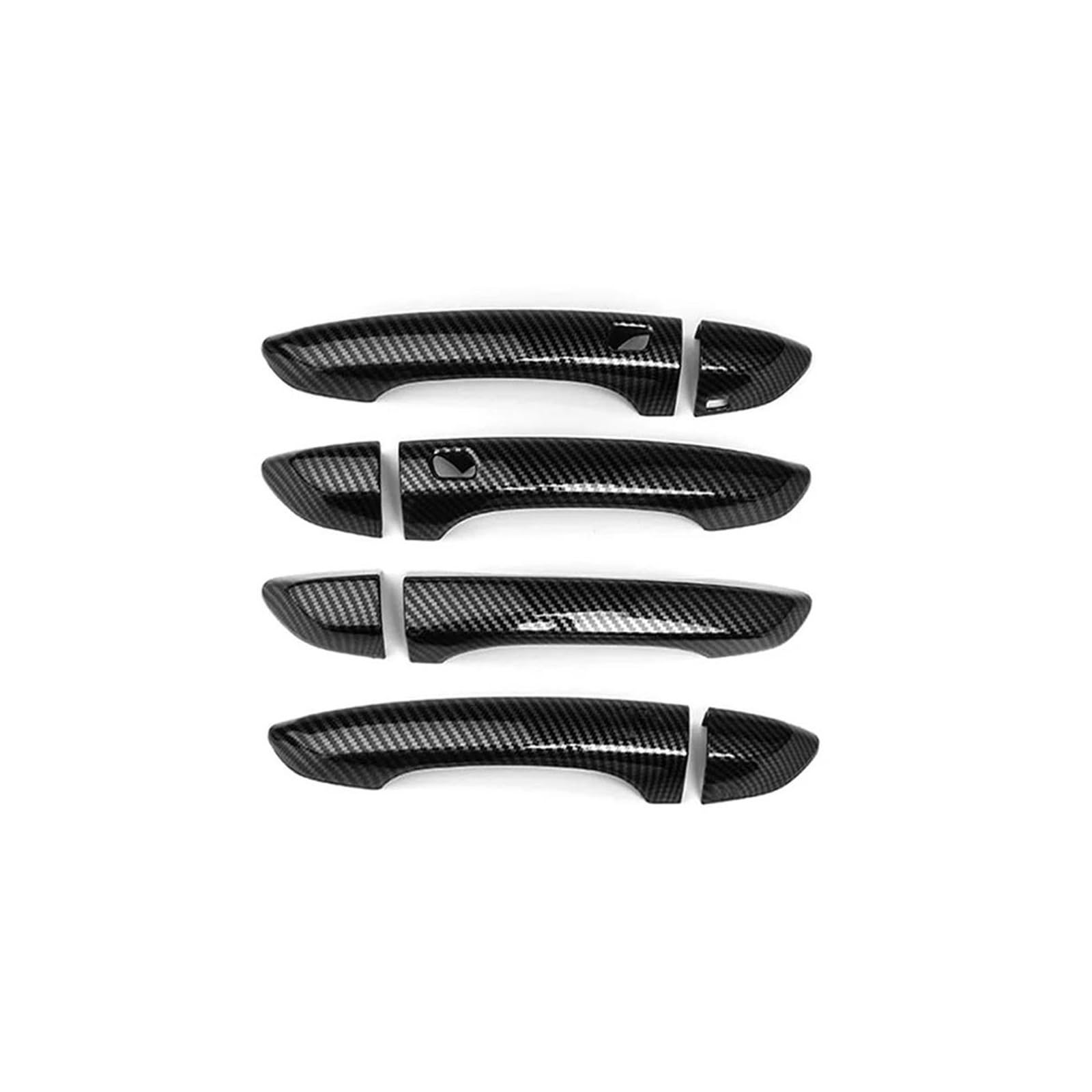 Fixcor Carbon Fiber For Kia For Stinger 2018 2019 2020 2021 2022 Bright Black Style Exterior Door Handle Cover Trim Accessories(Carbon Fiber)