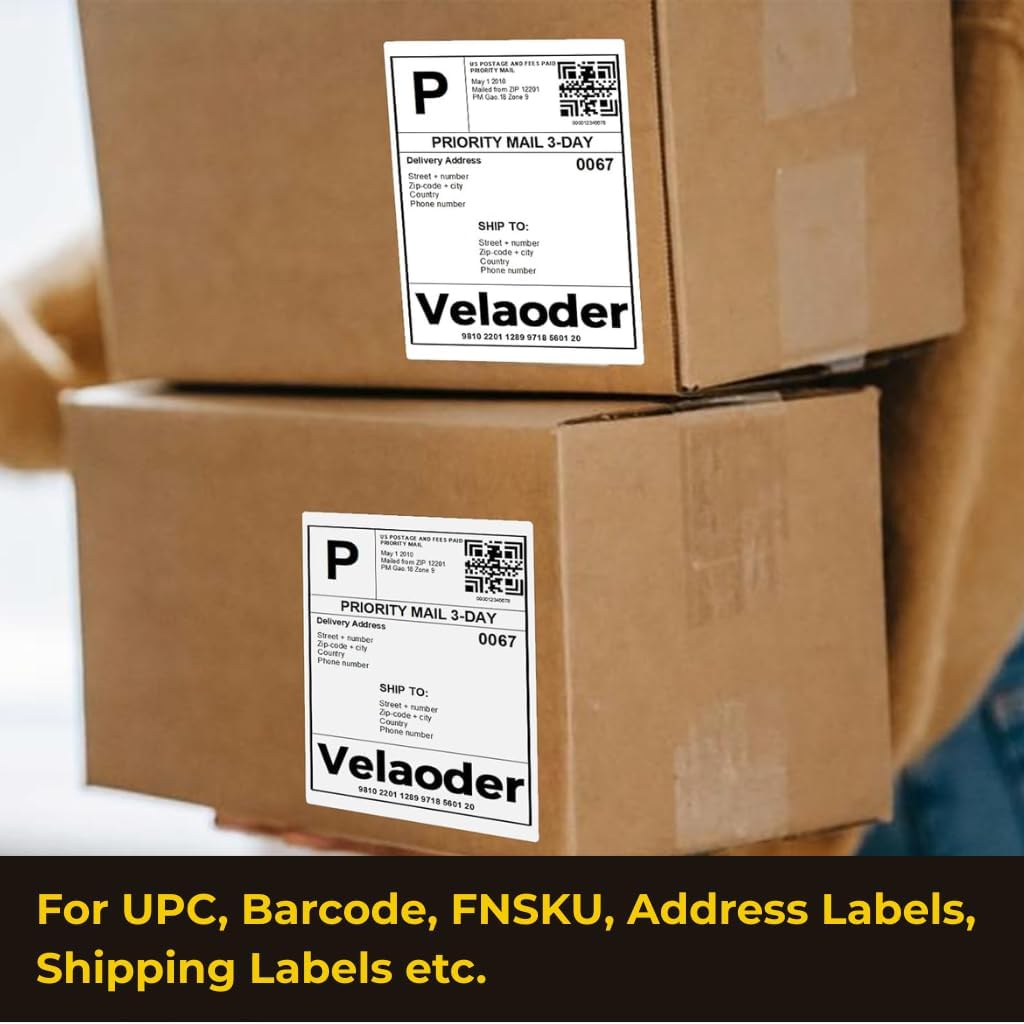 4x6 Direct Thermal Shipping Labels - 500 Fanfold Labels For Rollo & Zebra Printers