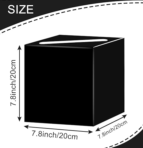 Miniatura 2 de SietDESEO Caja de tarjeta negra de regalo de bricolaje, caja de tarjetas de dinero, soporte para boda, recepción, baby shower, despedida de soltera,